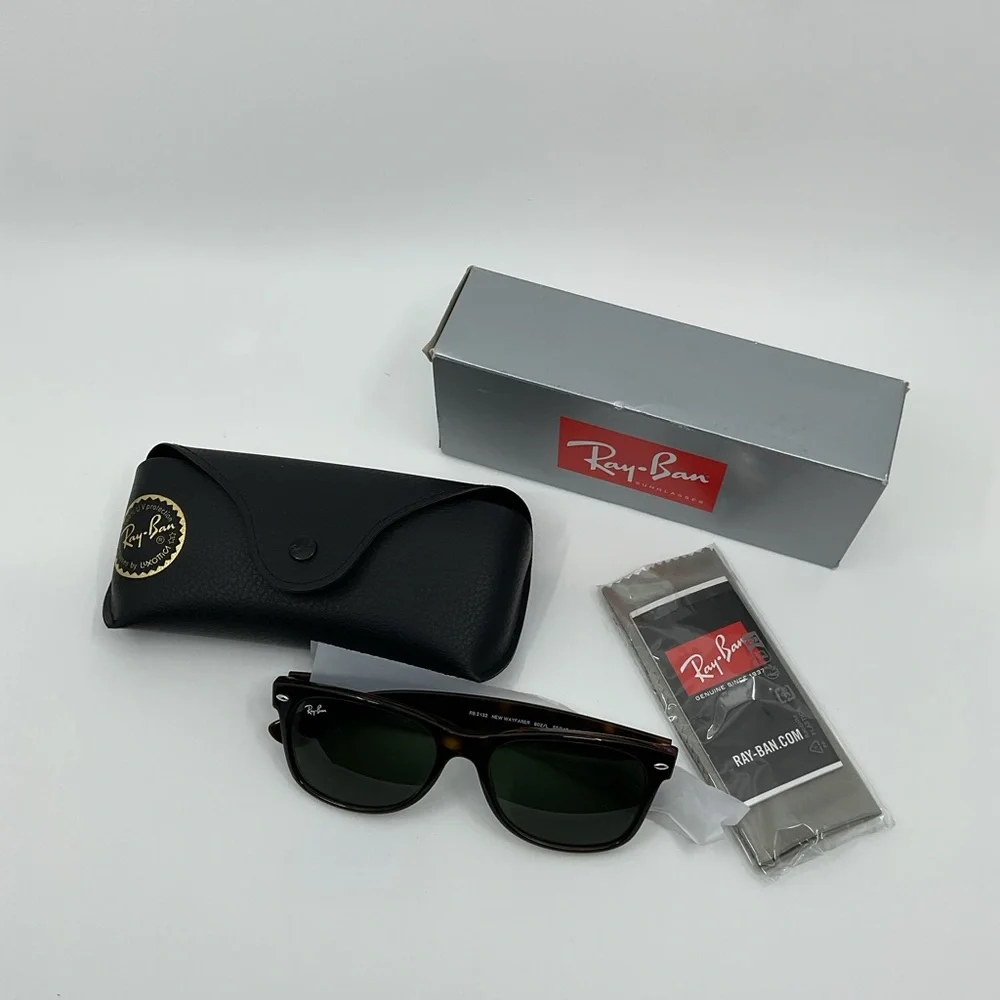Ray-Ban New Wayfarer Classic Tortoise Shell Sunglasses - Picture 6 of 10